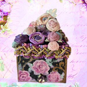 Handmade Decorative Victorian Style Flower Pin cushion